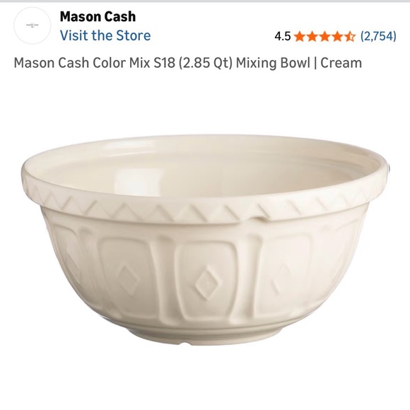 Mason Cash 2.85 Quart Mixing Bowl - Cream - Picture 6 of 6